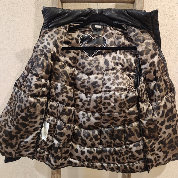 •RARE• obermeyer Women's Shiney Black Puffer Coat- Size Medium - Picture 3 of 6